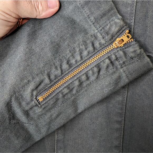 Prairie Underground Black Denim Dress with Zipper Detail | Size Small - Picture 3 of 7
